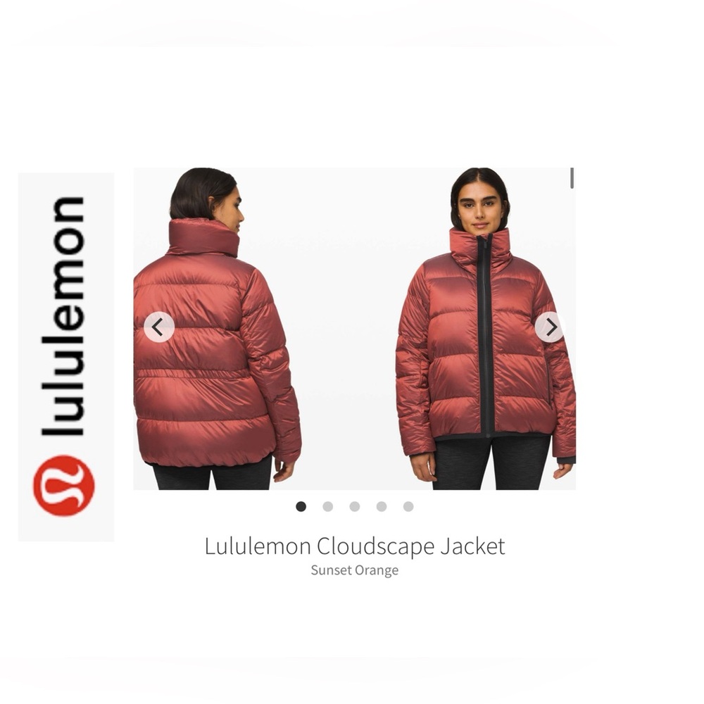 Lululemon Cloudscape Jacket. Summit Orange. Sz 8. - image 1